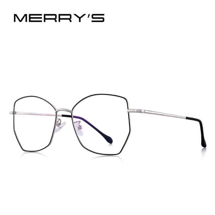Montures de Lunettes de vue,MERRYS lunettes optiques femmes DESIGN tendance femme, monture de lunettes dames - Type C01 Black