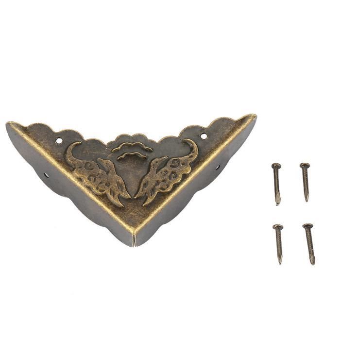 Protecteur d'angle de boîte en bois, protecteur de décor de petit coin de corps, coin de fer en bronze pour boîte à bijoux