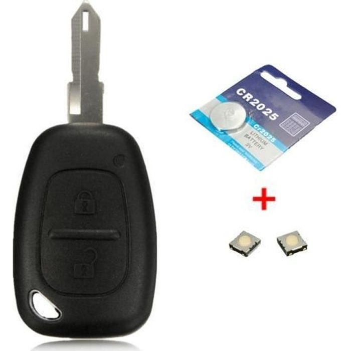 Kit de 2 Bouton Coque Clé Télécommande pour Renault Trafic Kangoo Vivaro Master,pratique et adapté à toute maison
