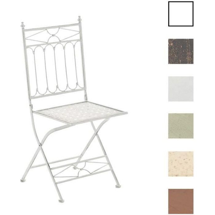 CLP Chaise pliable nostalgique ASINA Loraville, en métal, chaise en fer style nostalgique, ultra-élégant, 6 couleurs au choix95 c...