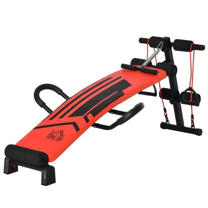 Banc de musculation entrainem 137x72x62cm Rouge