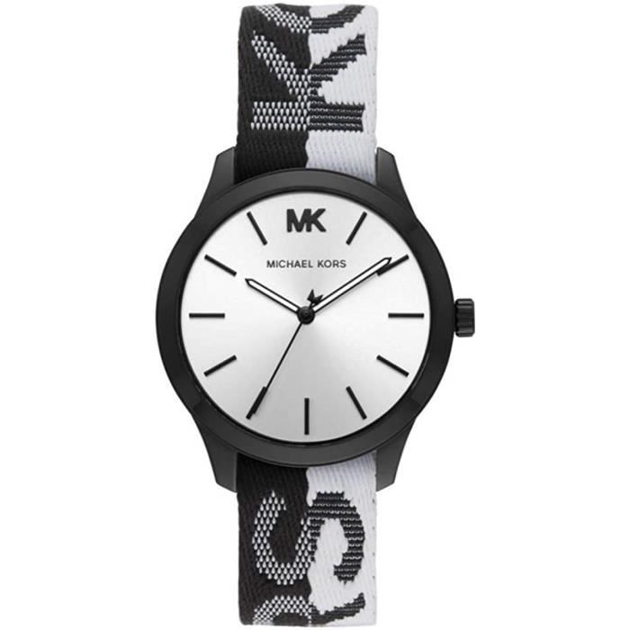 Michael Kors Runway - Montre pour Femme en Nylon Noir et Blanc - MK2844 6907