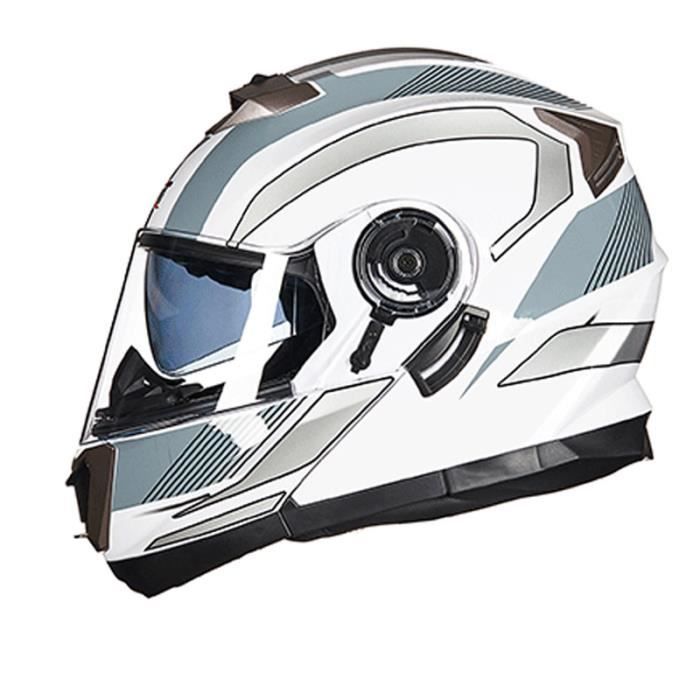 Casque Moto Unisexe de Marque luxe Casque moto dévoilement du casque Moto double couverture complète personnalité Casque Moto