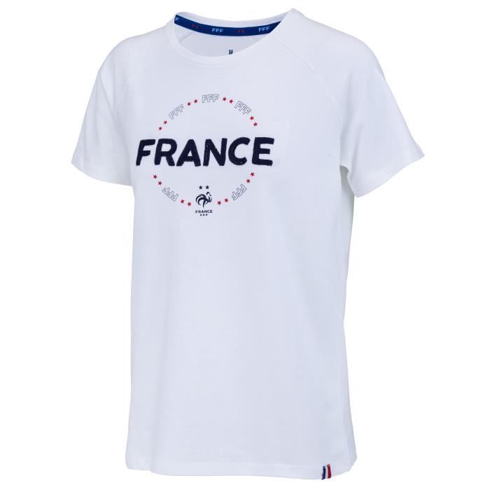 T-shirt FFF - Collection officielle EQUIPE DE FRANCE -Homme - Blanc