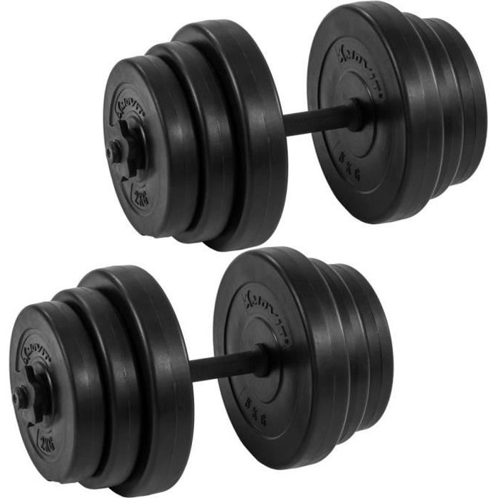 MOVIT Lot d'haltères courts 40 kg (2 x 20 kg)