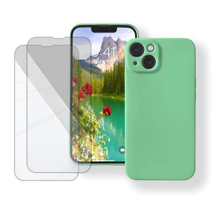 Coque Pastello de Couleur Vert menthe Pour iPhone 13 (6,1\