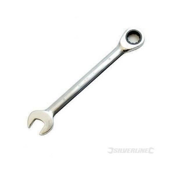SILVERLINE Clé mixte à cliquet et tête droite