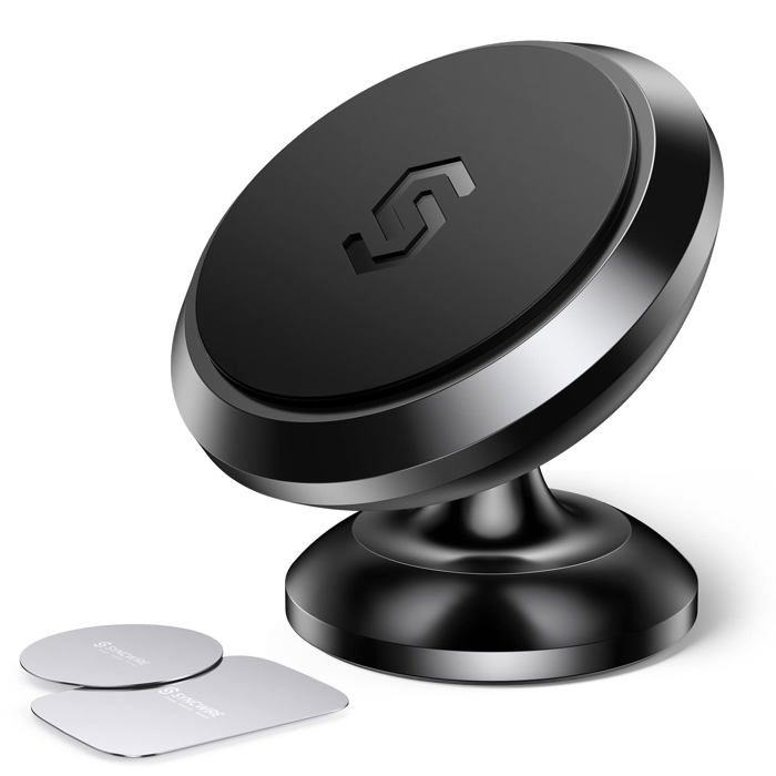 Syncwire Support Téléphone Voiture Magnétique - Support Smartphone Voiture Rotation adhesif 360° pour iPhone,, Samsung, Huawei