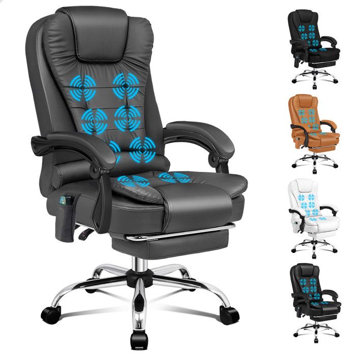 ALFORDSON Gaming Chaise De Bureau LED Et Massant 8 Points Matériau En Tissu Épissage Gris - Informatique