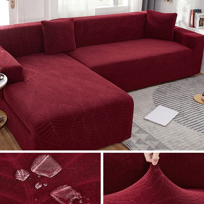 Housse De Coussin De Canapé Imperméable Et Lavable En Tissu Jacquard Épais Avec Fond Élastique