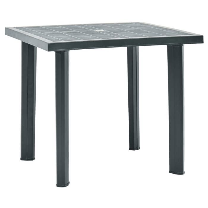 BEAU Table de jardin - table à manger dextérieur - vert 80x75x72 cm Plastique mode958507