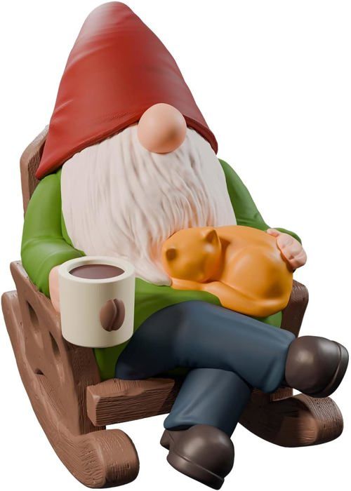 Statue de nain de jardin buvant du café, décoration de nains de jardin à bascule, figurine décorative pour intérieur ou extérieur, maison, terrasse, cour, pelouse Statue de nain de jardin buvant du café, décoration de nains de jardin à bascule, figurine décorative pour intérieur ou extérieur, maison, terrasse, cour, pelouse