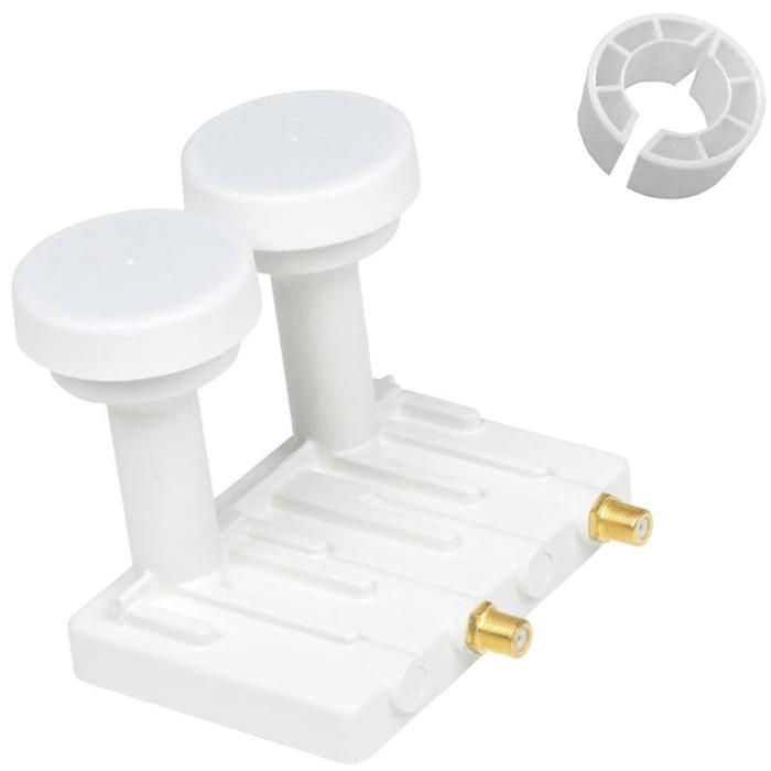LNB Monoblock QUAD 0,1 dB für Astra und Hotbird DIGITAL Doppel LNB Full HD HDTV