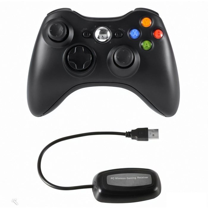 Manette de jeu - Froggiex Wireless Xbox 360 - Sans fil - Compatible PC/PS3/Xbox 360 - Couleur noire