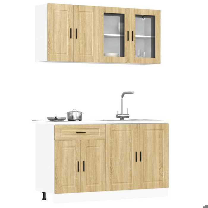 Cuisine complète 4 pièces - VIDAXL - Kalmar - Chêne sonoma - Bois dingénierie - Porte(s) et tiroir(s) - Contemporain
