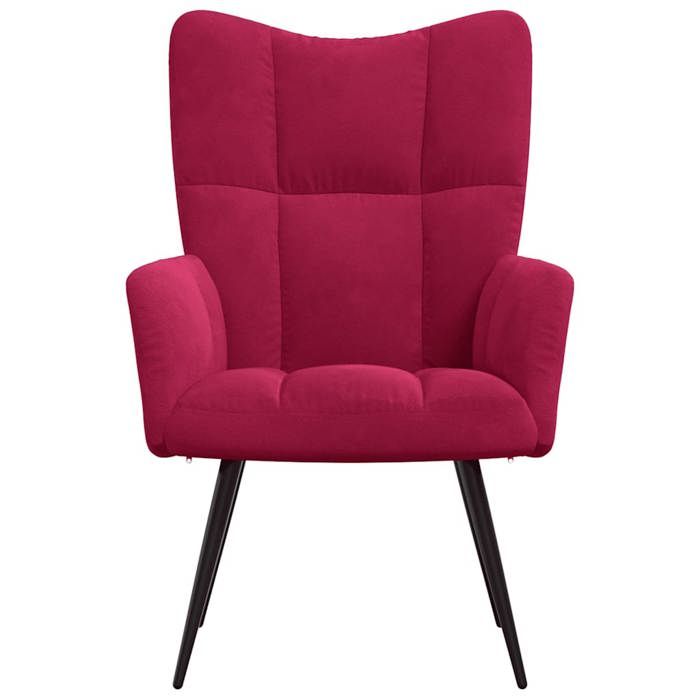 Bestseller Chaise/Fauteuil de relaxation - BURKE - 110 kg par siège - Rouge bordeaux Velours FF749