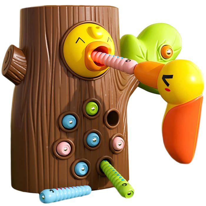 Jeu Magnétique Oiseau & Ver de Terre Montessori - Jouet Éducatif Motricité Fine Enfant 2 Ans, Cadeau Fille Garçon - Jeux - Jouets