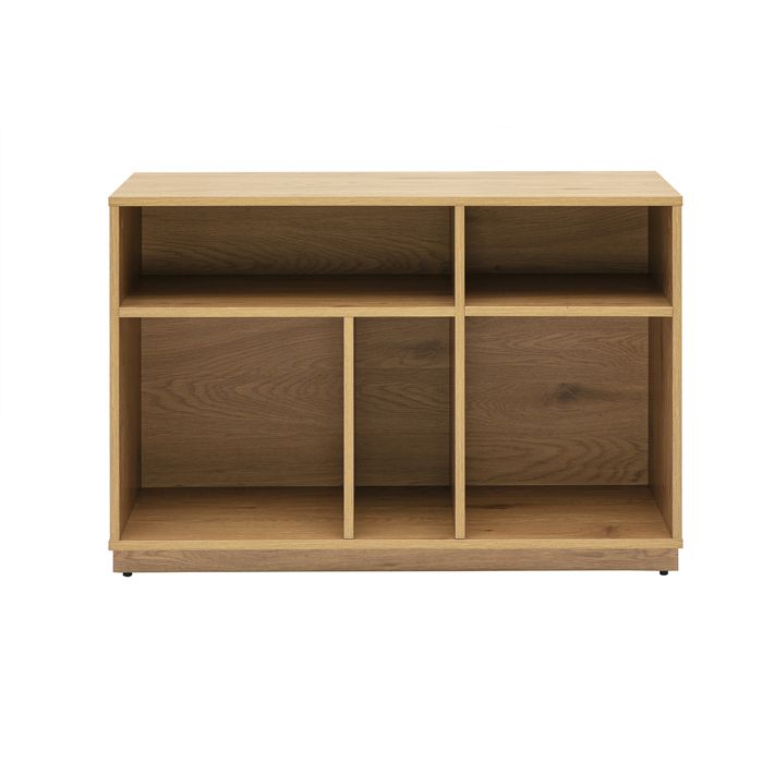 Miliboo - Buffet ouvert avec rangements finition bois clair chêne L96 cm SEVILLE