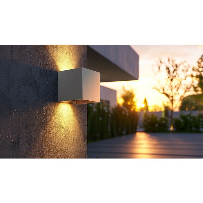 Applique murale dextérieur double faisceau 385 lm LED G9 - coloris blanc Applique murale dextérieur double faisceau 385 lm LED G9 - coloris blanc
