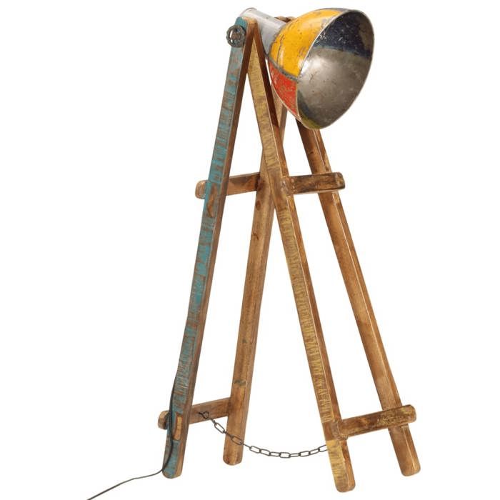Lampadaire multicolore de manguier - E27 - Réglable - Intérieur - Bois massif - 25x53x120 cm - 29 cm