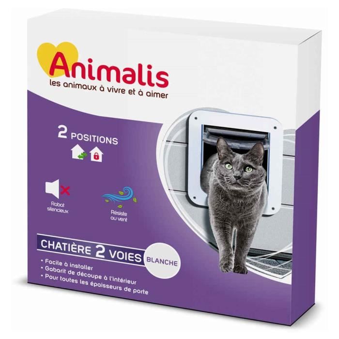 Chatiere 2 Voies Pour Chat Animalis Blanc Cdiscount Animalerie Chatiere 2 Voies Pour Chat Animalis Blanc Cdiscount Animalerie