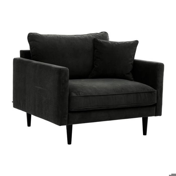 Fauteuil XL Candice velours vert kaki - Atmosphera Créateur dintérieur