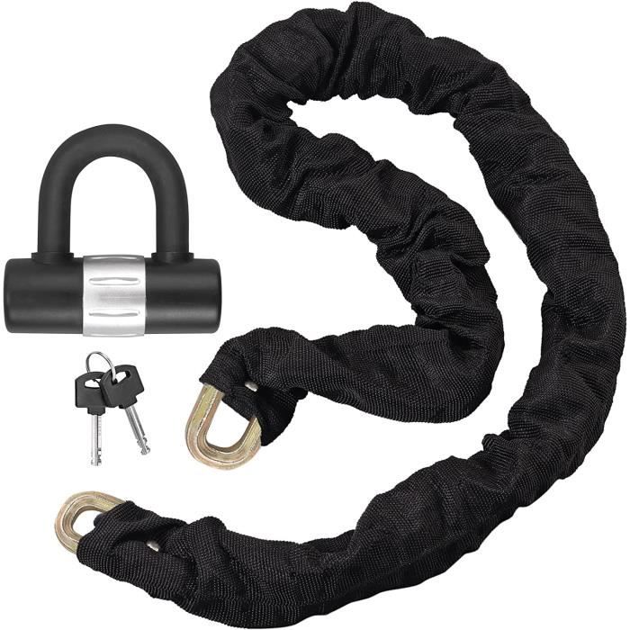 SIGTUNA Antivol de vélo – 16 mm robuste en U et support de montage, câble de chaîne en acier de 1,2 m et 3 clés de haute sécurité pour vélo