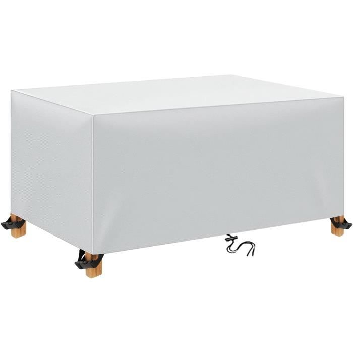 NXMYDBD Housse Salon De Jardin Extérieure Pour Table Chaise Canapé 300x160x75cm/LxWxH Rectangulaire Anti-UV Tissu Oxford 420D Imperméable Bache Avec Cordons De Serrage Et Boucles Réglables