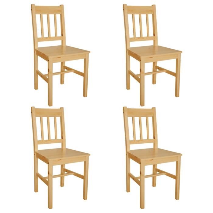Chaises à manger Contemporain MVS - lot de 4 bois de pin1662 Kg