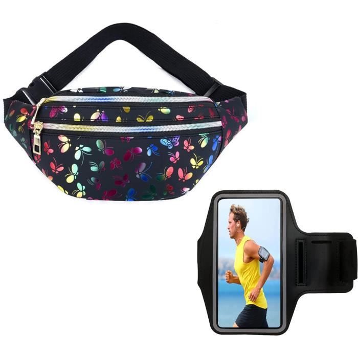 Sac Banane Homme Femme Sac Banane Imperméable Avec Prise Casque Et 2