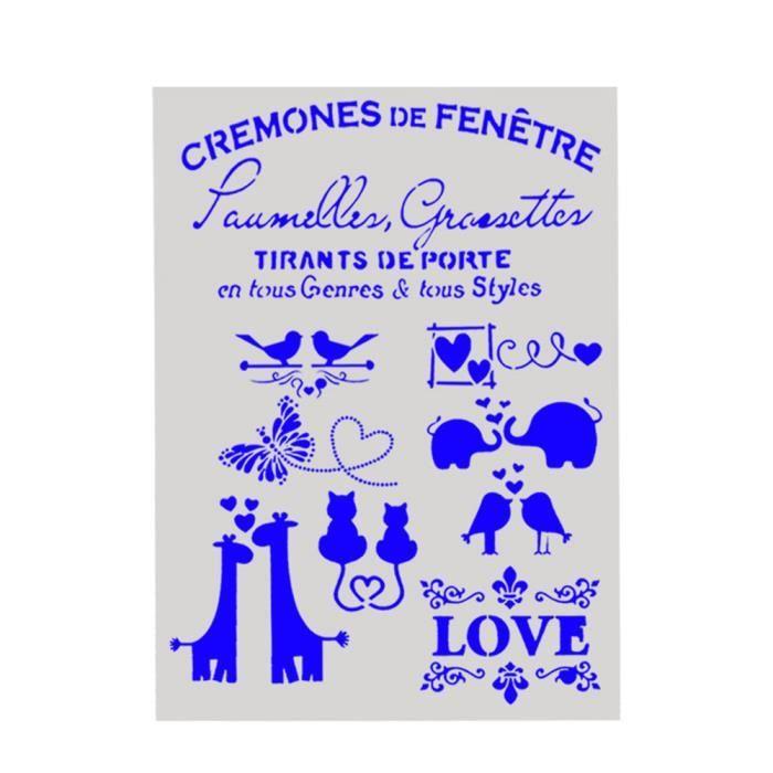 Diy Fete D Anniversaire De Gateau Pochoir De Decoration De Gateau Spray Moule A Sucre Artisanat Imprimer Rr539 Cdiscount Maison