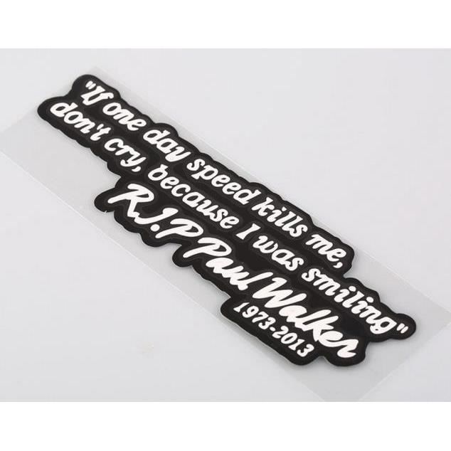 Paul Walker Memorial Citation Autocollant De Voiture Graphique Voiture Decalcomanie Wh2601 Cdiscount Auto