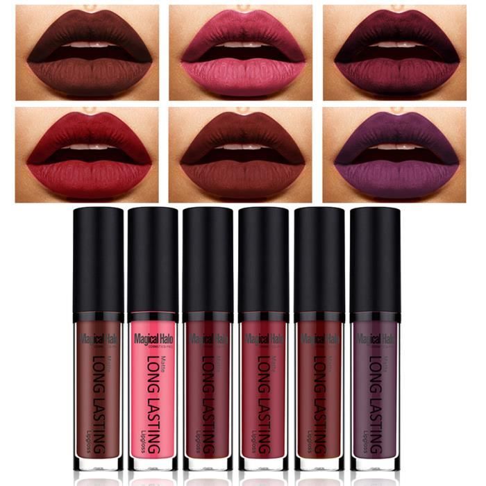 6 Nuances Set Nouveau Lip Lingerie Matte Rouge à Lèvres