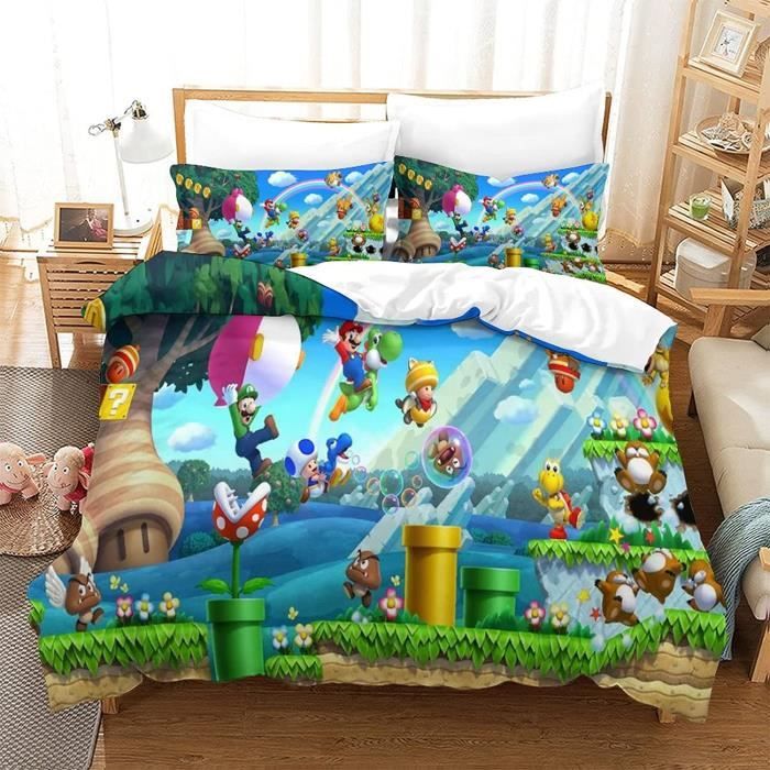 Dreamzie Housse De Couette 220x240cm + 2 Taies 65x65cm - Motif Botanique Vert Sauge - Oeko-Tex