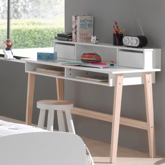 Implementeren Verschillende goederen Eentonig Bureau enfant blanc scandinave SANNA Blanc L 110 x P 60 x H 95 cm - Cdiscount Maison Implementeren Verschillende goederen Eentonig Bureau enfant blanc scandinave SANNA Blanc L 110 x P 60 x H 95 cm - Cdiscount Maison