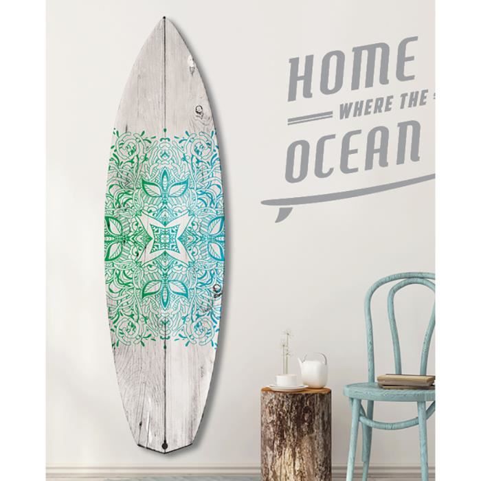 HXA DECO - Planche de Surf Décorative,Multi choix,Décoration Murale,Impression sur Alu Dibond, Surf point, 150x40 cm