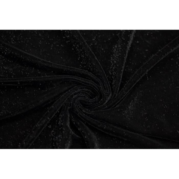 Tissu Velours Velvet Brillant Noir Au Mètre Cdiscount BeauxArts et Loisirs créatifs