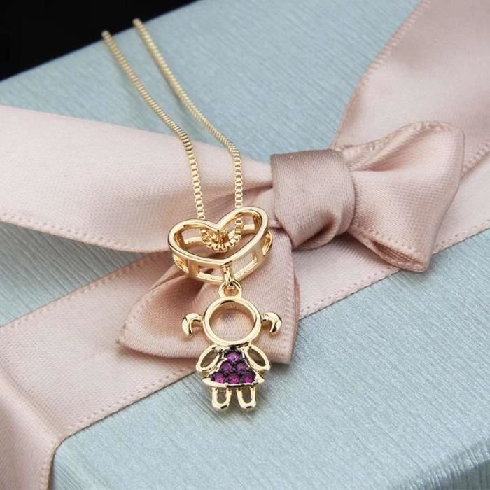 Collier Enfant Garcon Fille Enfant En Forme De Coeur Girl18inches Achat Vente Sautoir Et Collier Collier Enfant Garcon Fille En