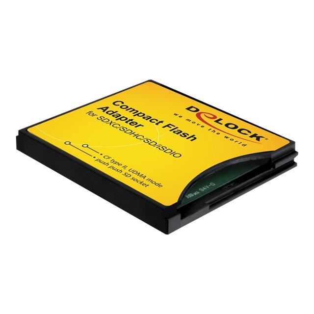 Adaptateur de carte DeLOCK Compact Flash - MMC, SD, SDHC, SDXC - CompactFlash