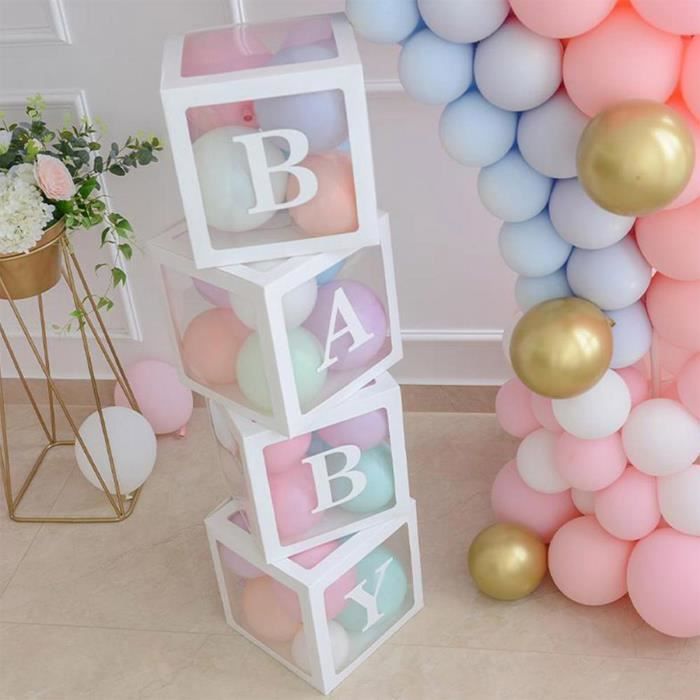 Boîte à Ballons Chiffre En Latex Réutilisable - Décoration Fête Anniversaire, Mariage, 93 Cm, Montage Rapide