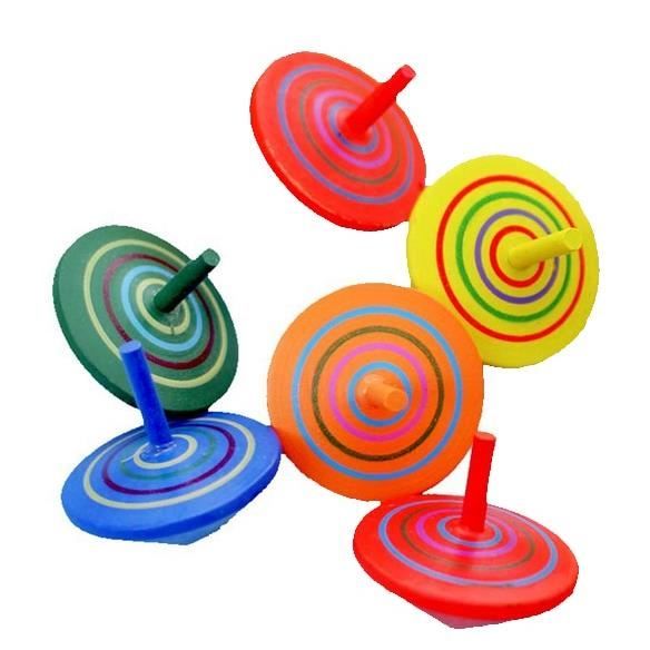 Gyroscopes En Bois à Peindre Lot De 12 - DIY Enfants, Décoration, Artisanat, 6 Modèles