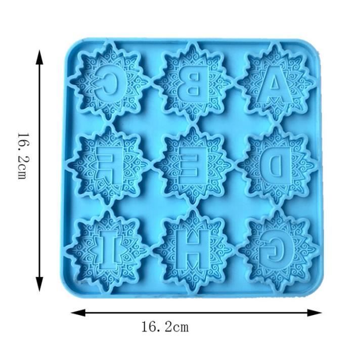 Grand Alphabet Epoxy Résine Moule Anglais Lettre Silicone Moule 3D