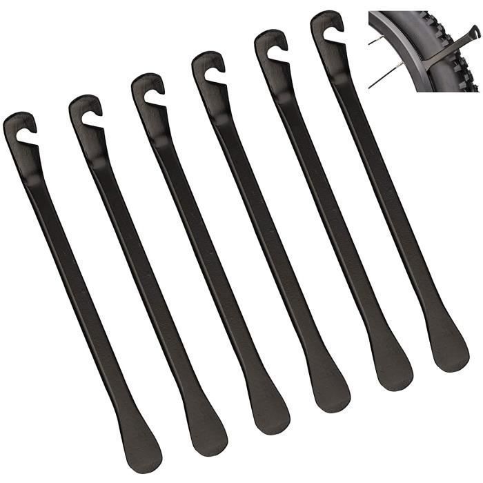 Paire De Démonte-pneus Vélo En Acier Carbone - Levier 15 Cm Noir Pour Réparation Chambre à Air, Portable