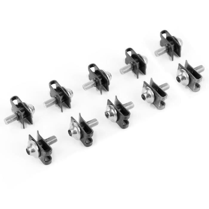 Cuque vis M6 de pare-brise de moto Kit de boulons de carénage de pare