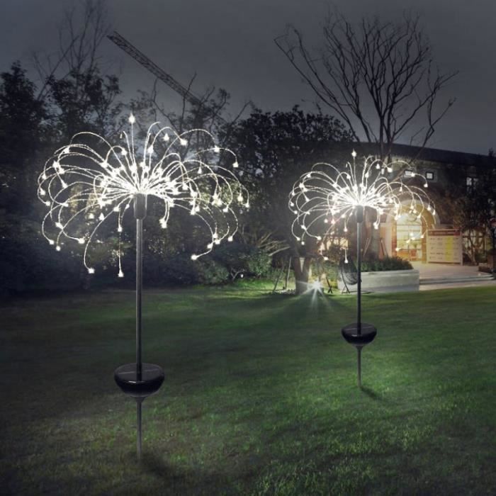 Lampadaire extérieur,Lampe solaire en forme de feu d'artifice 90-150 s, luminaire décoratif idéal pour une - cold white-150leds