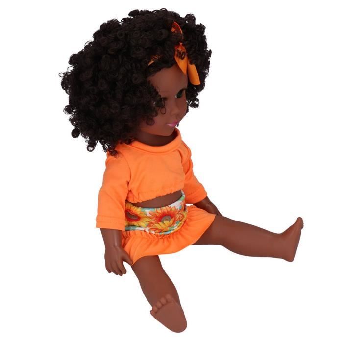 Fdit Poupee Fille Noire 14in Bebe Reborn Poupee Africaine Fille Noire Poupee Realiste Bebes Fille Enfant Cadeau Cdiscount Jeux Jouets