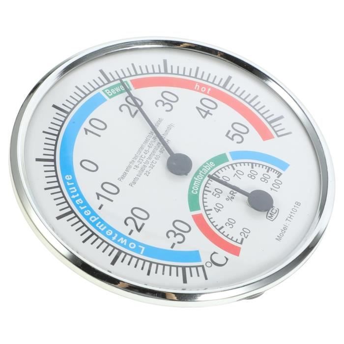 Thermomètre Hygromètre Analogique Extérieur 10 Cm - Mesure Température (-20 à 60°C) Et Humidité, Sans Pile, Pour Maison, Serre, Voiture