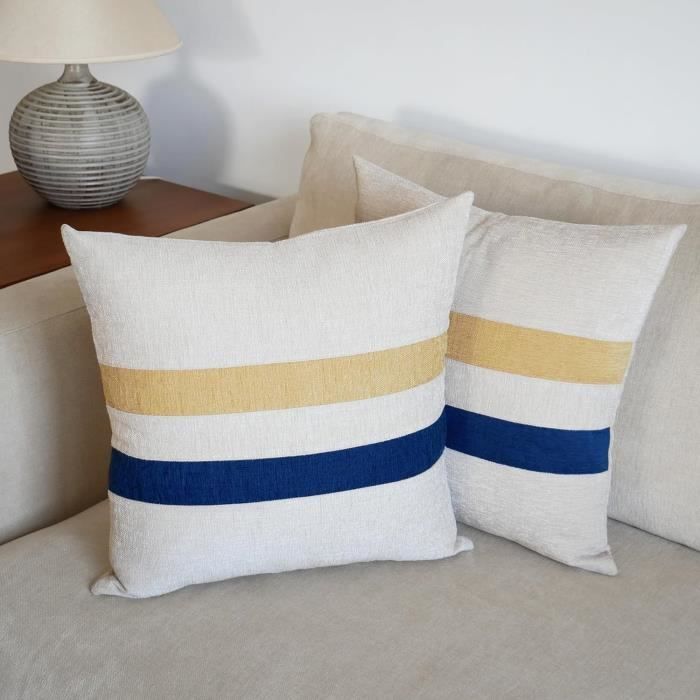Miuyunya Housses De Coussin Décoratives 45x45cm - Lot De 2 Thème Océan Hippocampe Imperméable
