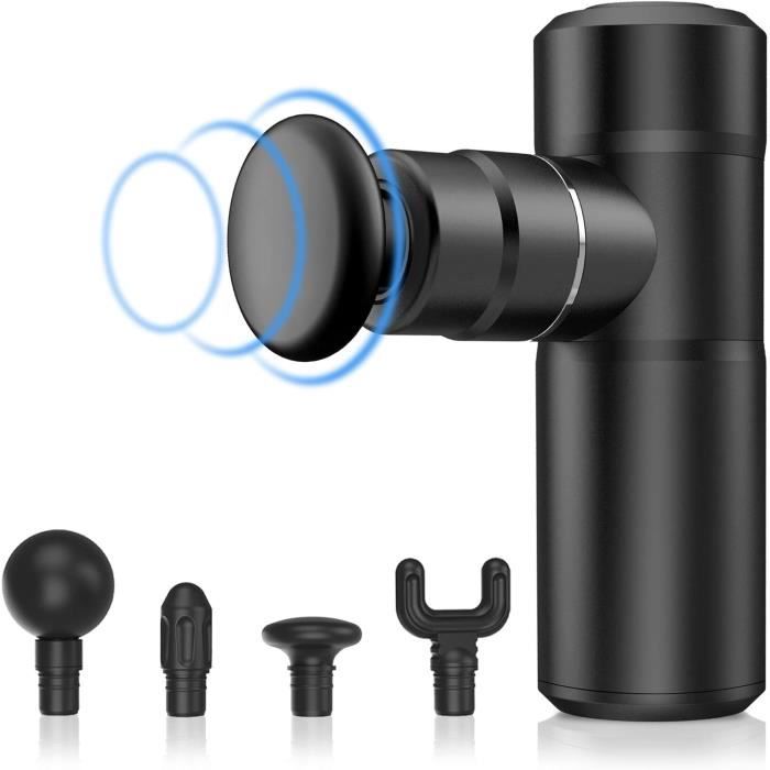 Pistolet De Massage TeezFit - Soulage Les Muscles, Rechargeable, Avec 4 Embouts !