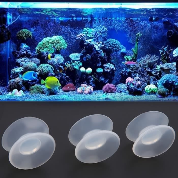 Meilleurs prix pour 10pcs ventouses à double face en silicone pour aquarium en verre de réservoir de poissons-ROE